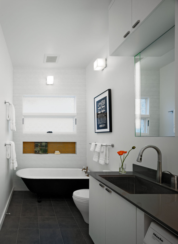 Large Bathroom Sink Bathroom Contemporary with Bathtub Built in Shelf Clawfoot