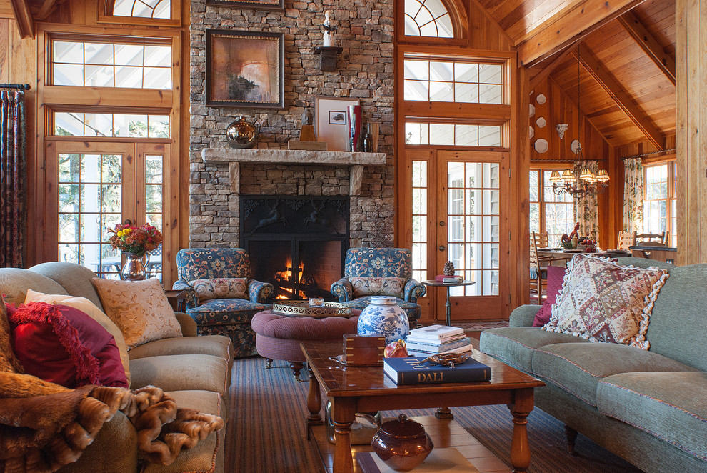 Large Cocktail Tables Living Room Rustic with Armchairs Atlanta Area Interior