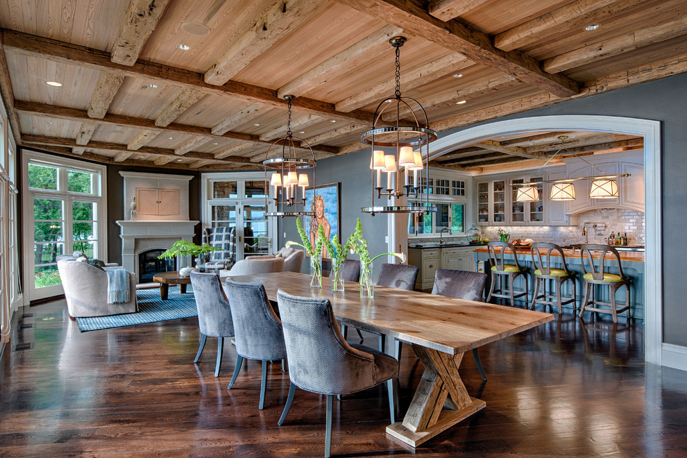 Large Kitchen Designs Dining Room Transitional with Archway Centerpiece Chairs Dining