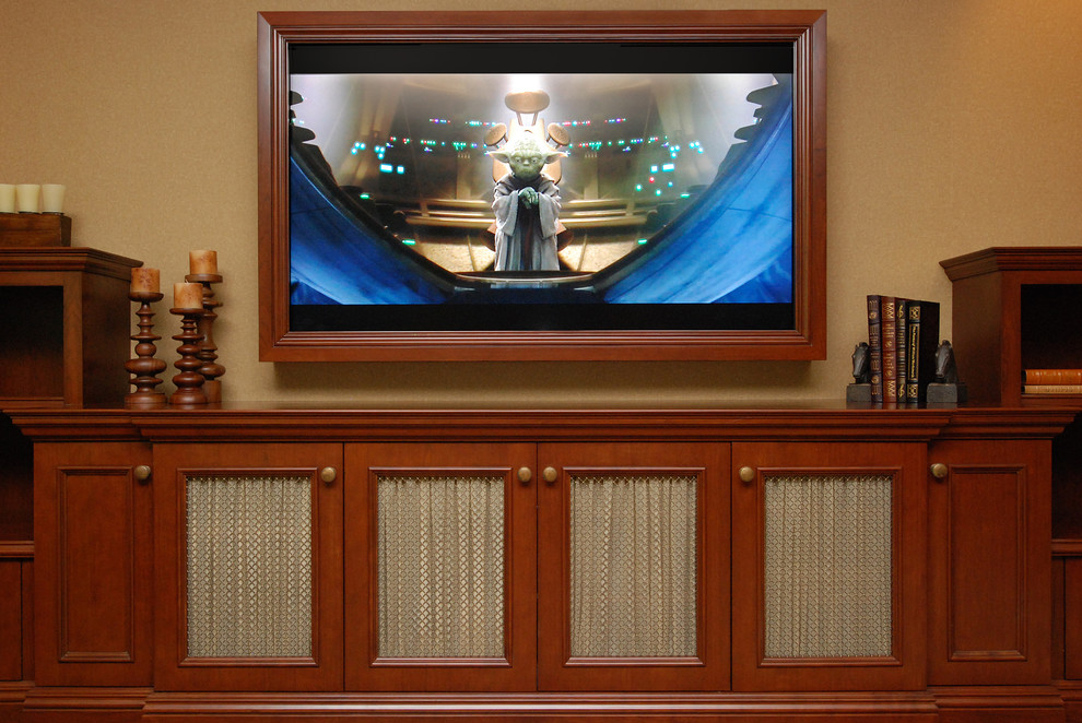 Large Tv Console Home Theater Traditional with Bookends Storage Tv Cabinet