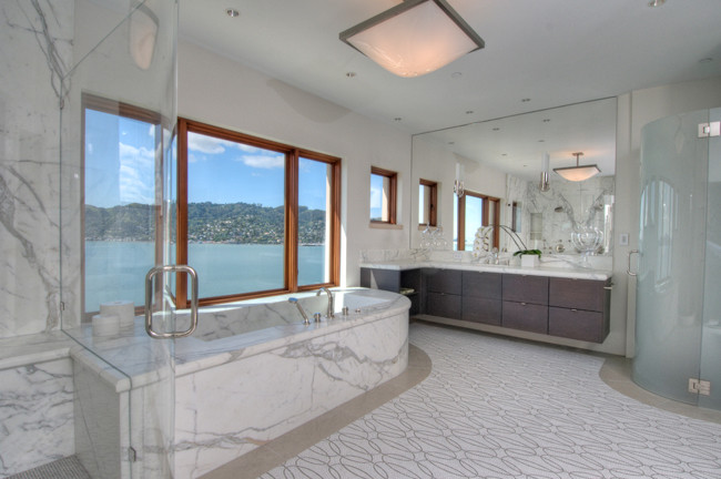 Large Wall Sconce Bathroom Modern with Bathroom Bathtub Beige Black