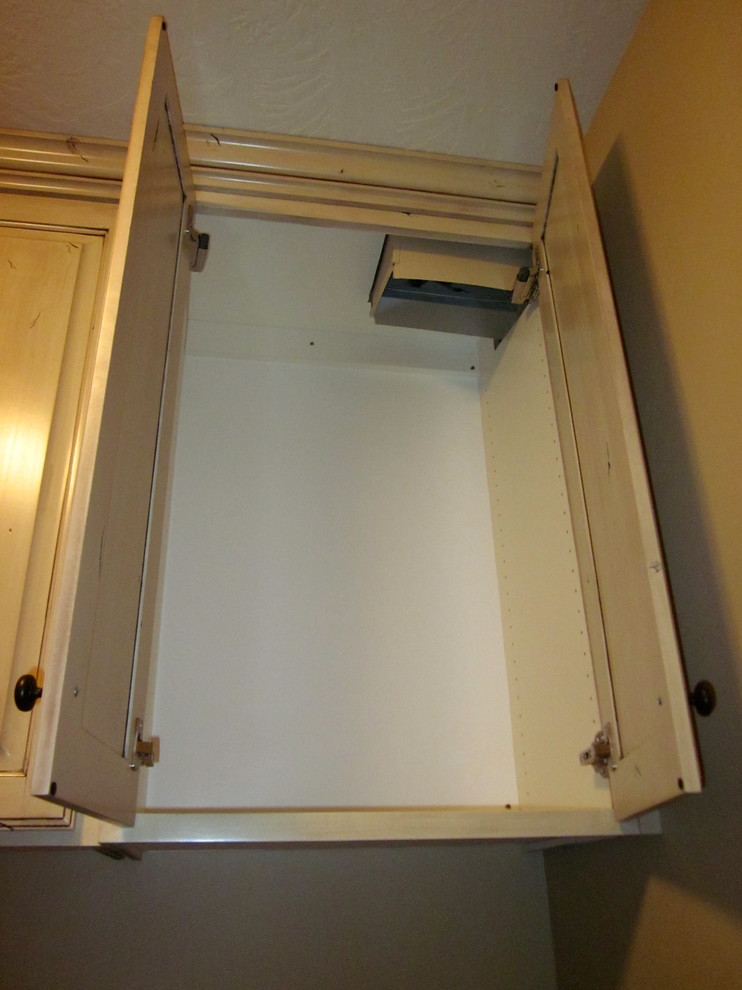 Laundry Chute Doors Laundry Room Traditional with Antique White Cabinets Cup1