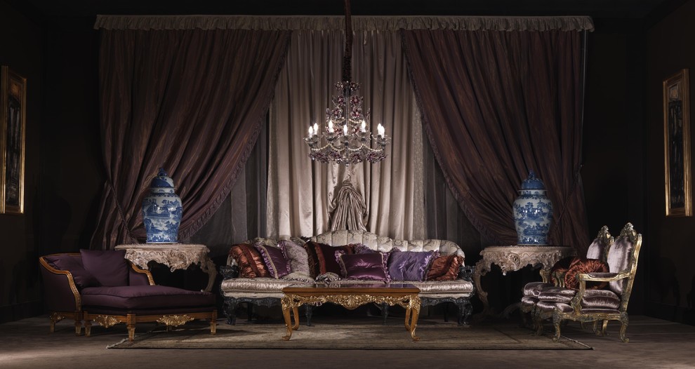 Layered Window Treatments Living Room Eclectic with Asian Chaise Chandelier Chinese