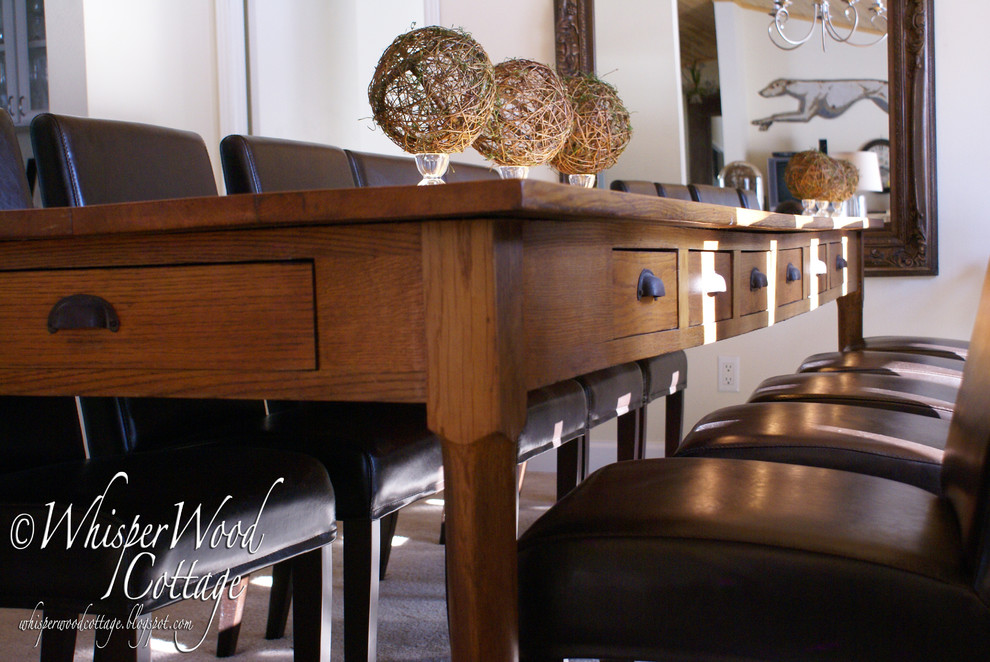 Leather Parsons Chairs Dining Room Traditional with Beach Cottage Dining Room