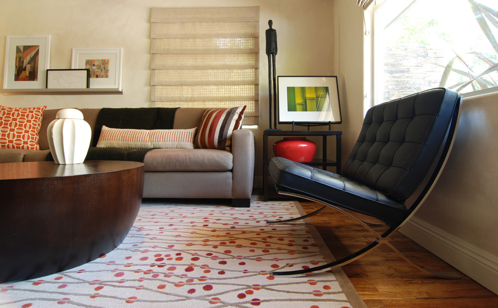 Leather Tufted Chair Living Room Modern with Area Rug Art Black