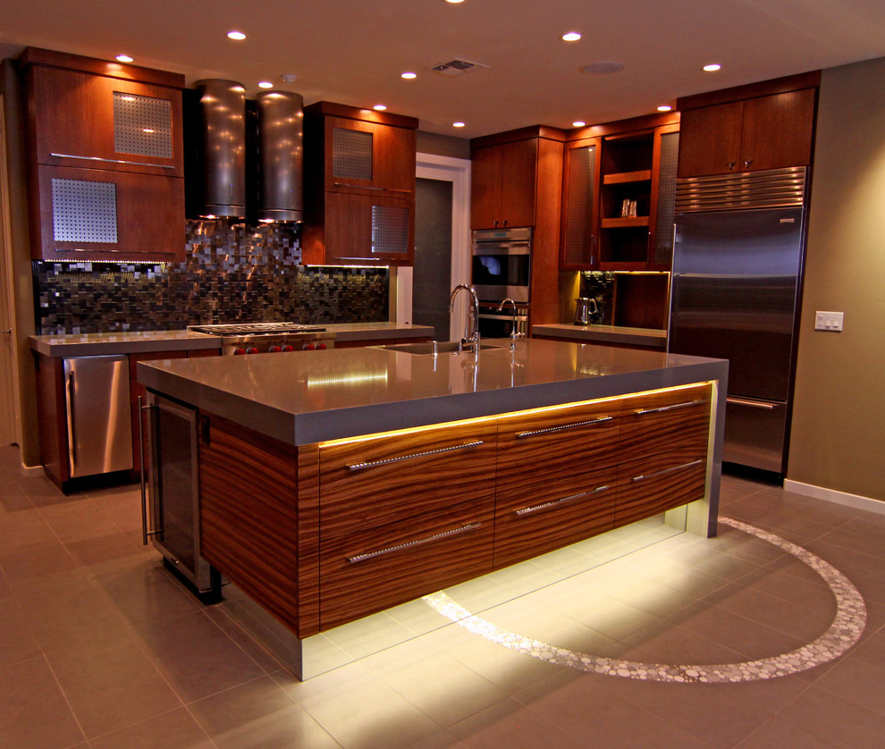Led Cabinet Lighting Kitchen Contemporary with 12 X 24 Floor