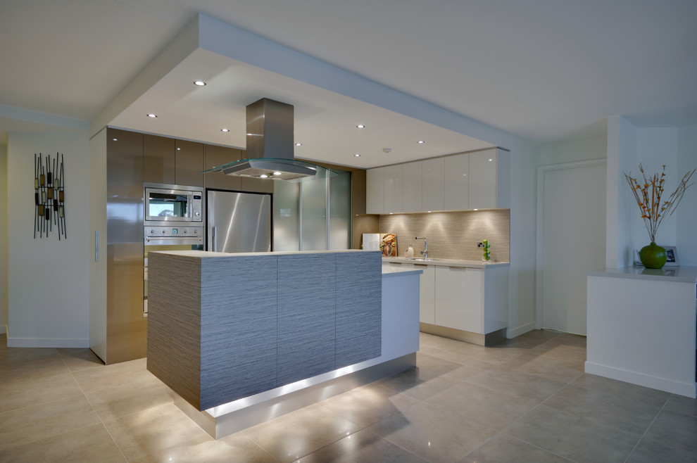 Led Puck Lights Kitchen Contemporary with Interiors Brisbane Kitchen Brisbane