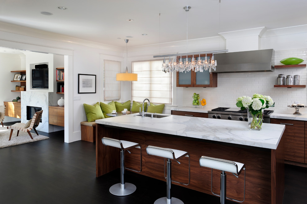 Lem Piston Stool Kitchen Contemporary with Banquette Breakfast Bar Breakfast