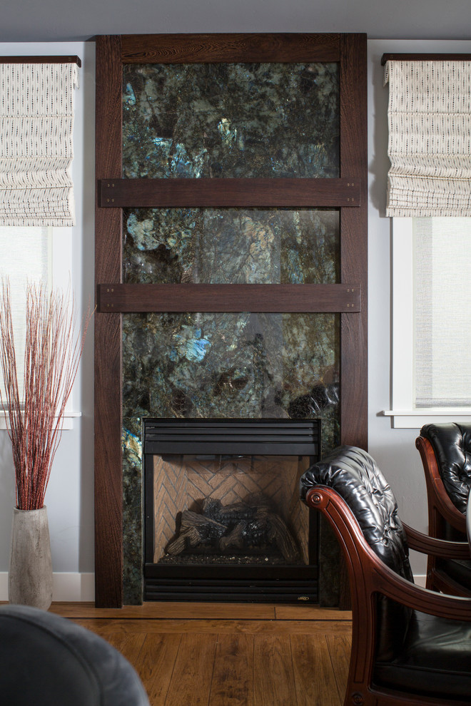 Lemurian Blue Granite Family Room Contemporary with Bar Bar Stools Bay