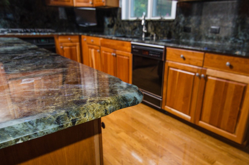 Lemurian Blue Granite Kitchen Traditional with Blue Granite Blue Kitchen1