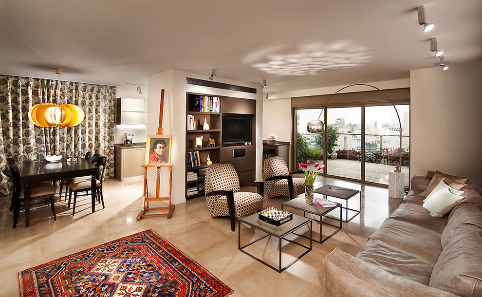 Lift Top Coffee Table Living Room Contemporary with Arco Lamp Black And