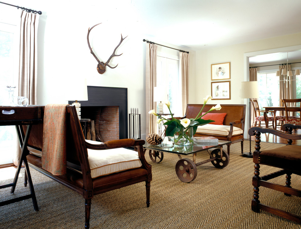 Lift Top Coffee Table Living Room Farmhouse with Antlers Area Rug Curtains