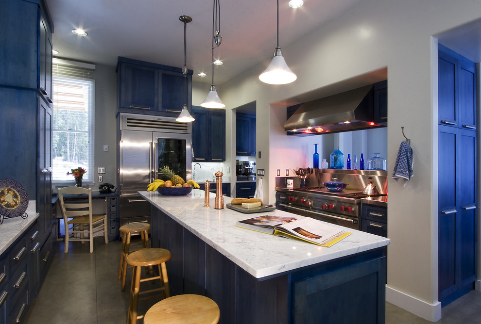Light Blue Kitchen Cabinets Kitchen Contemporary with Blue Contemporaryagrarian Architecture Desk