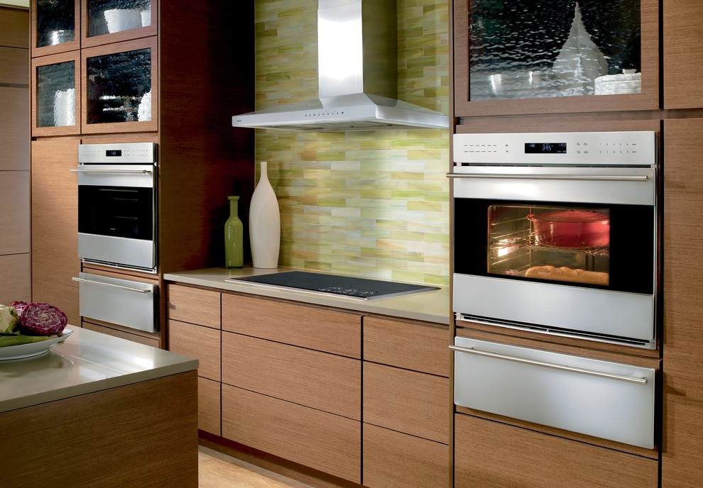 Light Oak Cabinets Kitchen Contemporary with None 