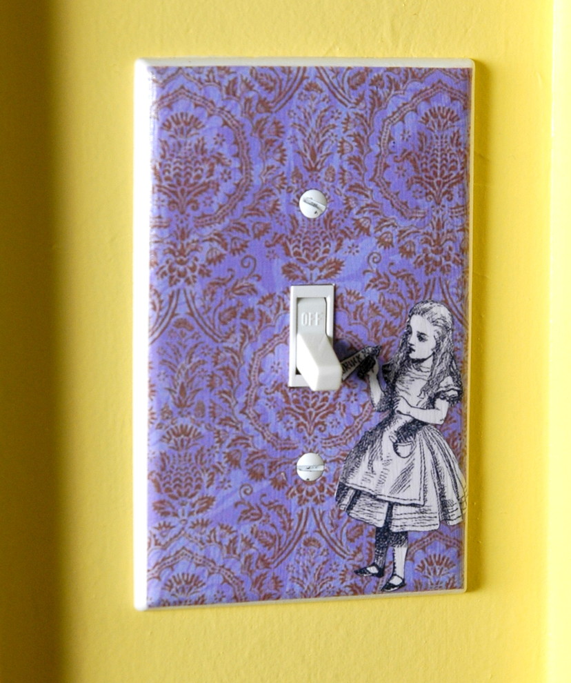 Light Switch Plates Spaces Eclectic with Alice in Wonderland Light