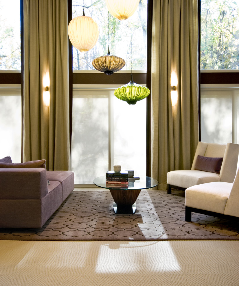 Lighting for Low Ceilings Living Room Contemporary with Area Rug Chaise Lounge