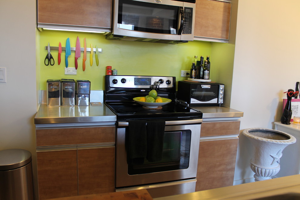 Lime Green Paint Kitchen Eclectic with None 