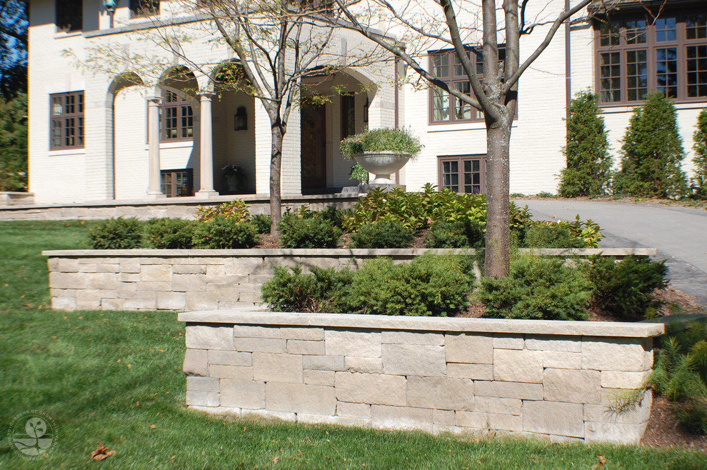 Limestone Retaining Wall Landscape Traditional with Block Hardscape Landscape Limestone