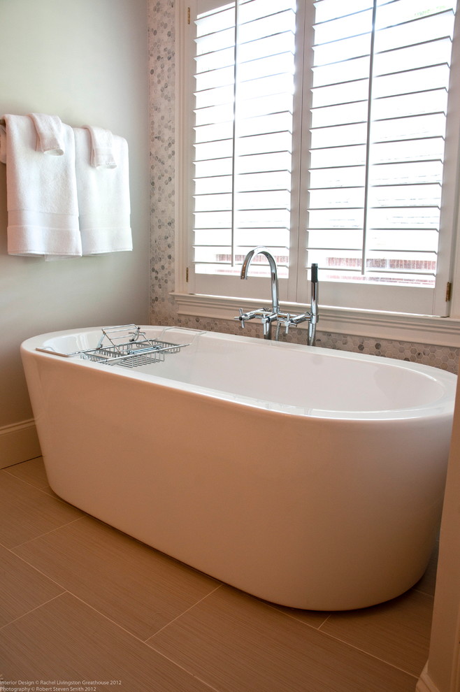 Linen Look Tile Bathroom Contemporary with Contemporary Bathtub Linen Look