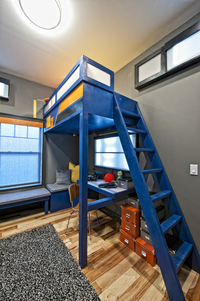 Loft Beds for Teens Kids Eclectic with Boys Bedroom Dark Blue