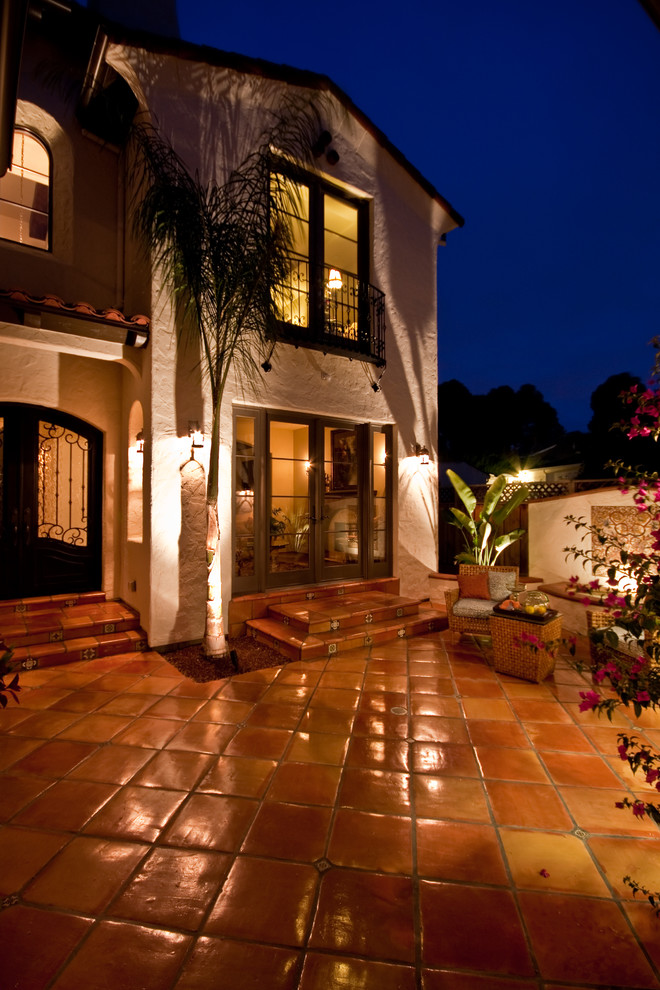 Loft Beds with Desk Patio Mediterranean with Courtyard Spanish Style 