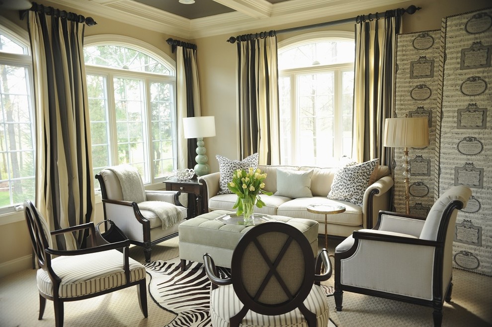 Long Curtain Rods Living Room Traditional with Area Rug Baseboards Black