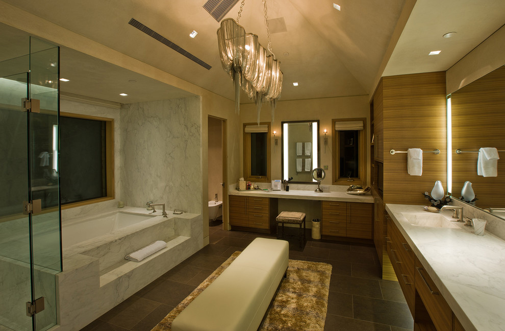 Long Upholstered Bench Bathroom Modern with None 