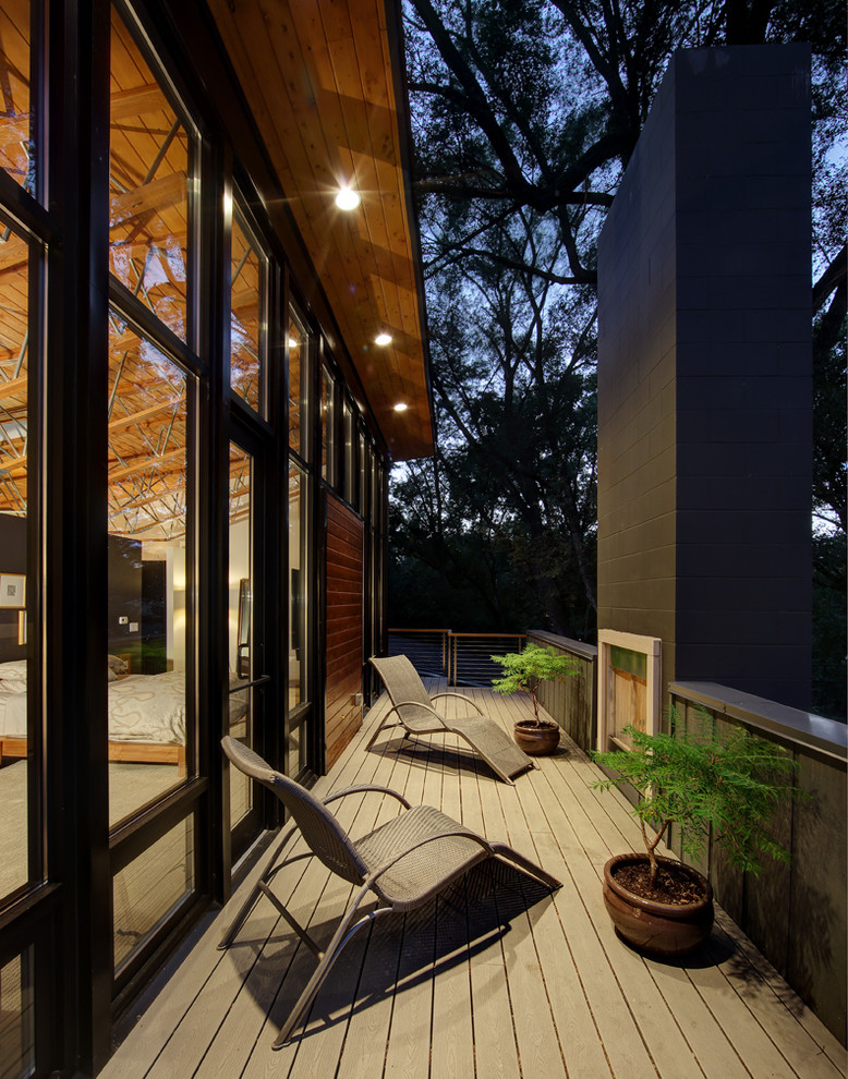 Lounge Chair Outdoor Deck Contemporary with Courtyard Deck Lighting Fireplace