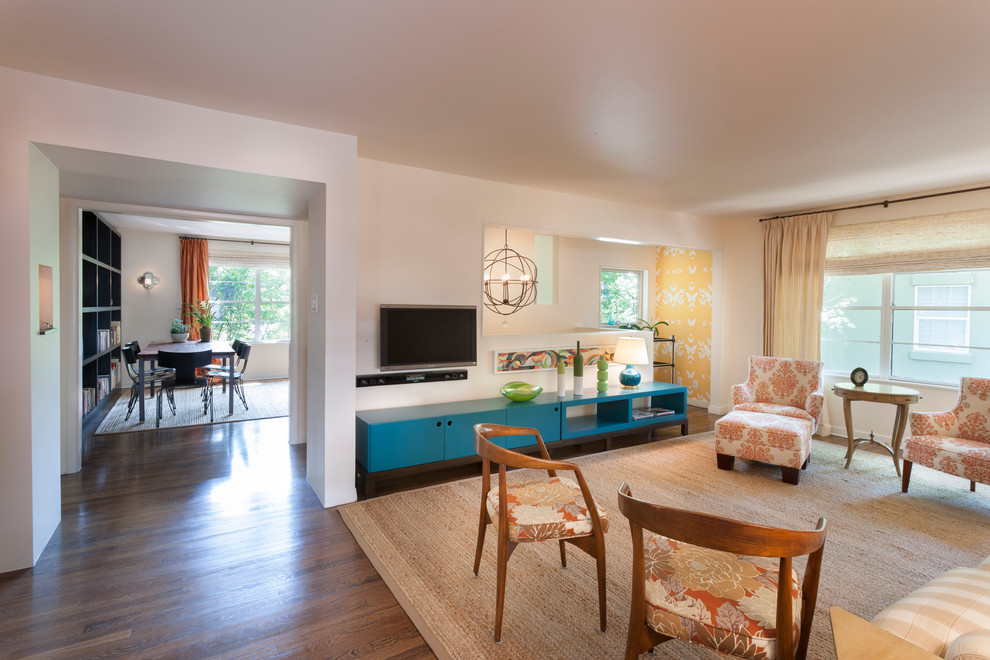 Low Entertainment Center Living Room Modern with Area Rug Cage Chandelier