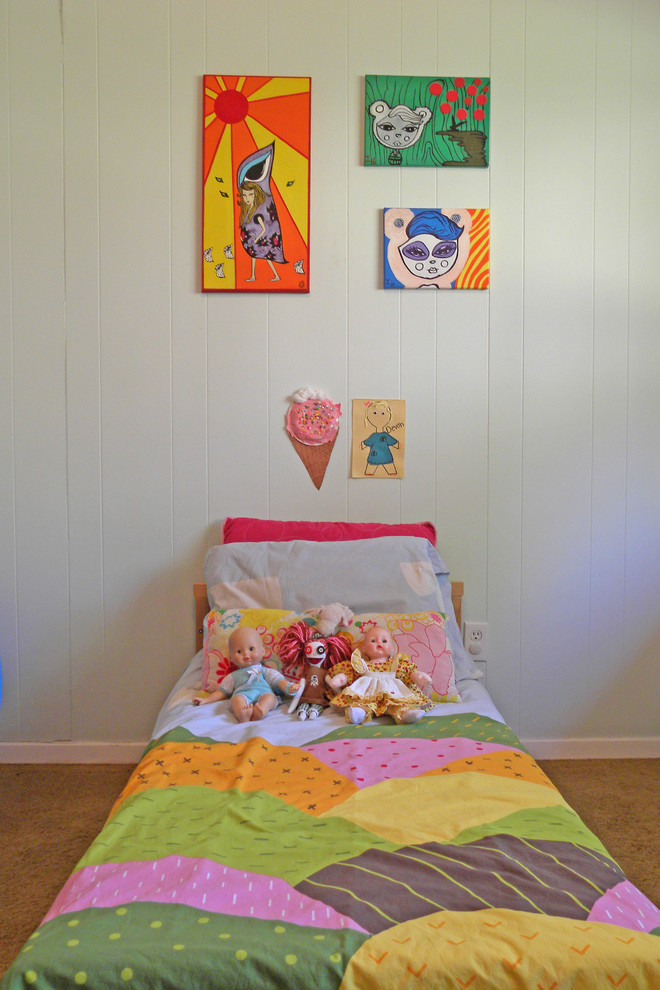 Low Platform Bed Kids Midcentury with Art Bed Bedroom Dolls
