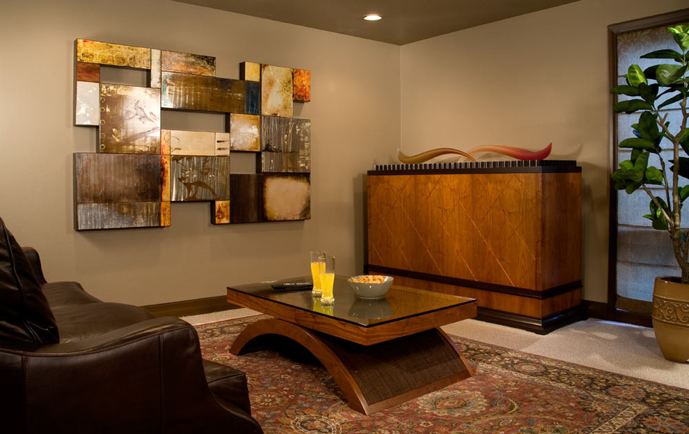 Low Tv Cabinet Family Room Contemporary with Area Rug Art Arrangement