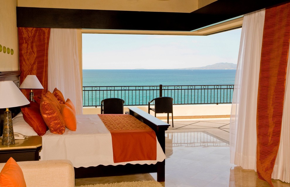 Luxury Shower Systems Bedroom Contemporary with 90 Degree Sliding Door Balcony