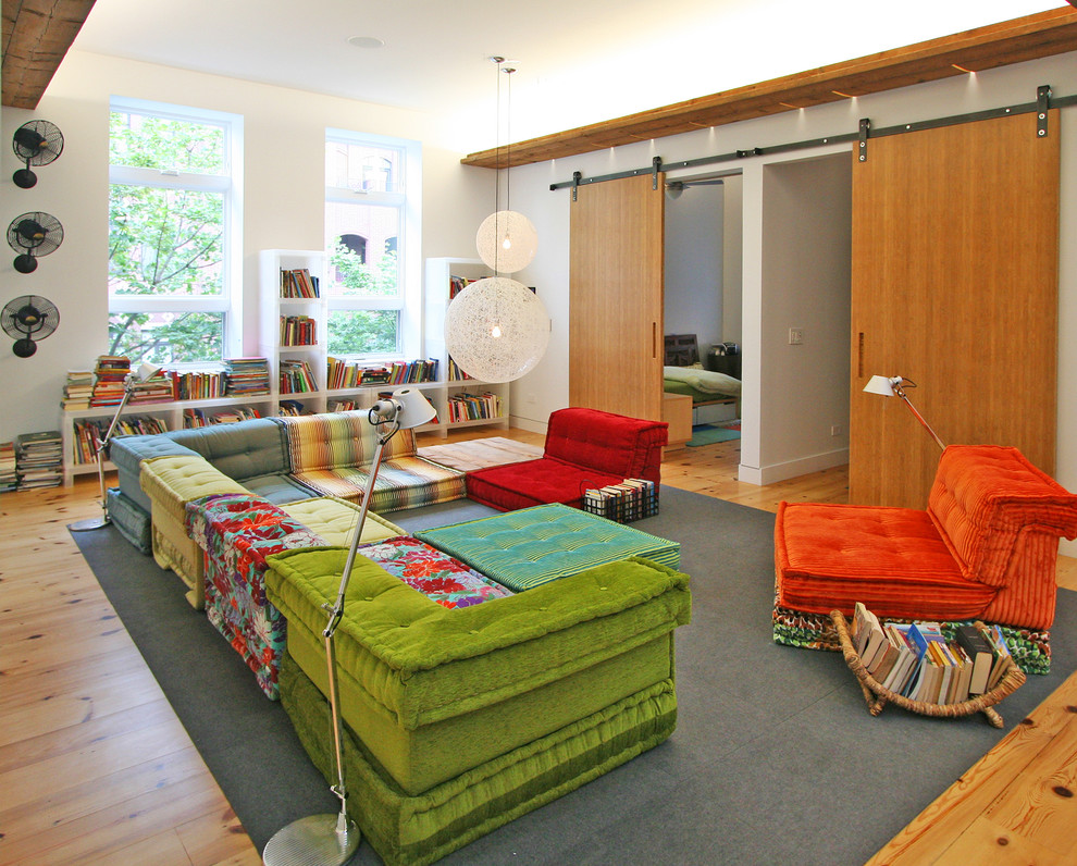 Mah Jong Sofa Kids Contemporary with Area Rug Barn Door