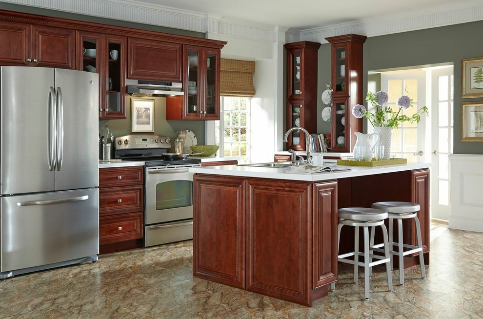 Mahogany Kitchen Cabinets Spaces with Brown Cabinets Cabinets Cabinets5