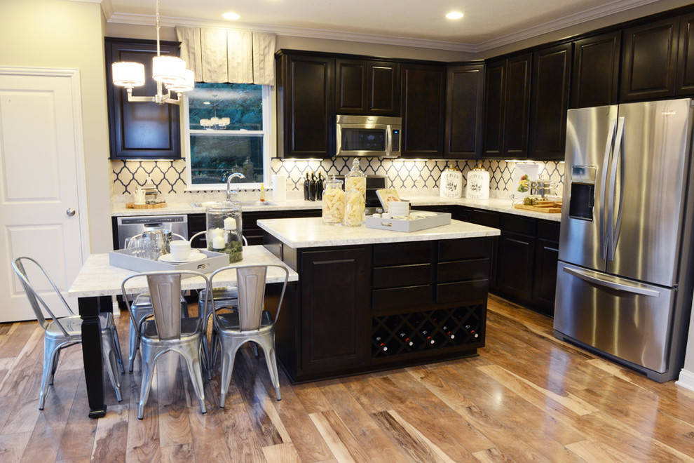 Mannington Laminate Flooring Kitchen Transitional with Breakfast Nook Casual Dining