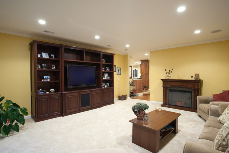 Mantel Design Ideas Family Room Traditional with None 