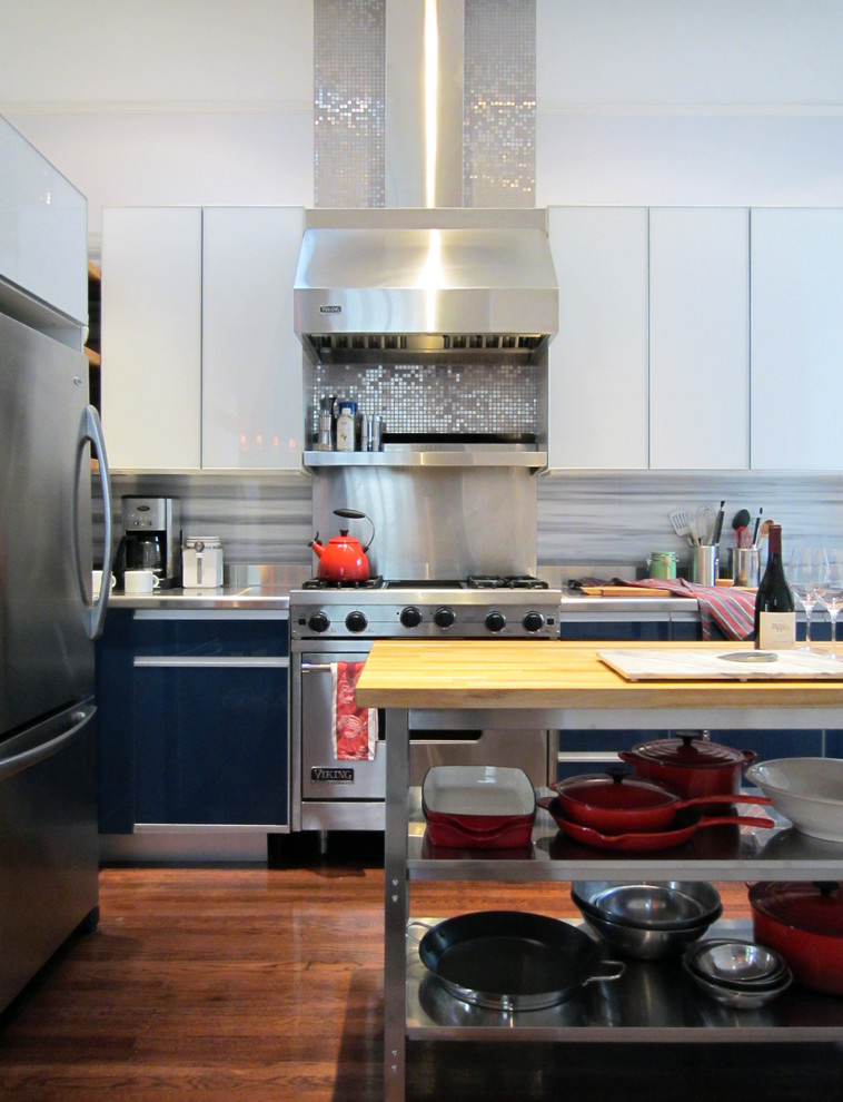 Marble Backsplash Tile Kitchen Contemporary with Backsplash Handleless Cabinets Island
