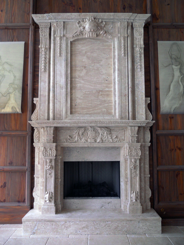 Marble Fireplace Hearth Living Room Traditional with Architect Architects Architecture Builder
