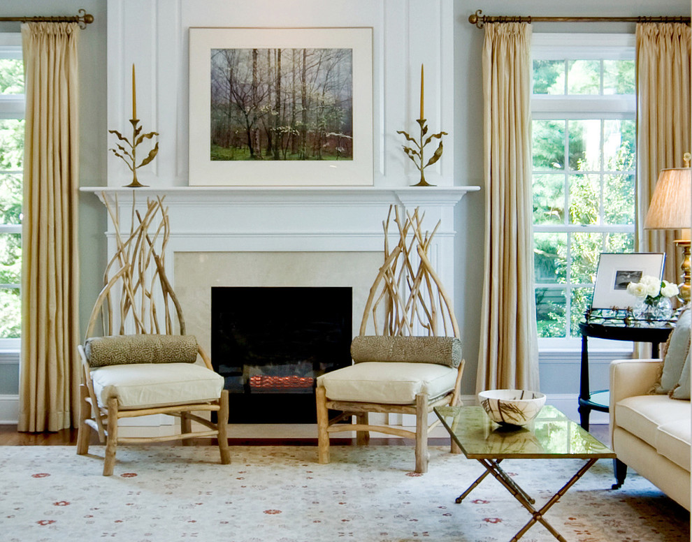 Marble Fireplace Surrounds Living Room Contemporary with Area Rug Artwork Curtain