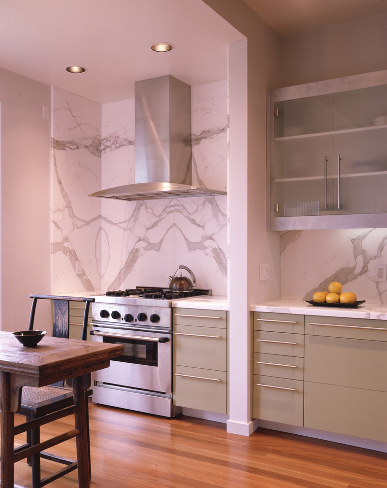 Marble Kitchen Backsplash Kitchen Contemporary with Ceiling Lighting Eat In