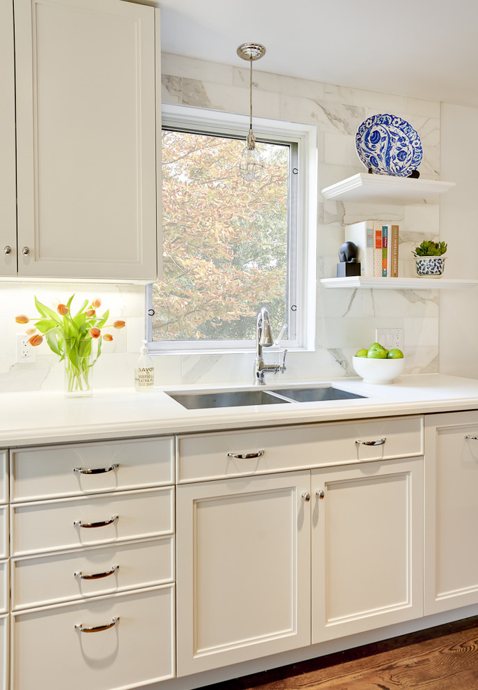Marble Kitchen Countertops Kitchen Contemporary with Bare Bulb Pendant Cabinets