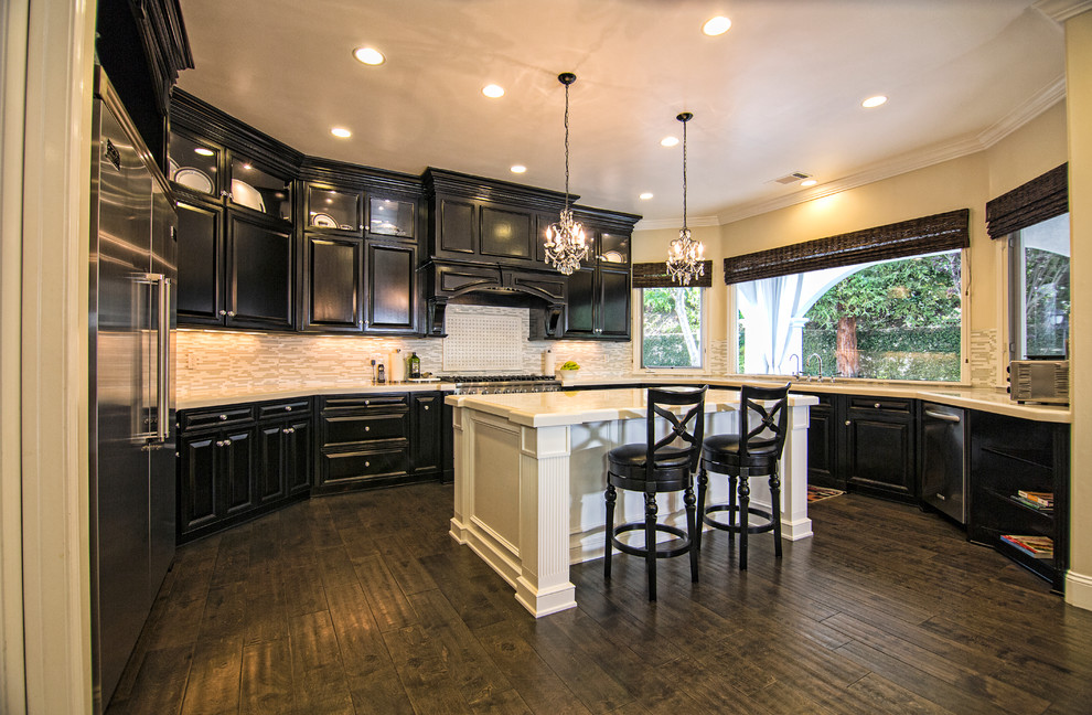 Marble Subway Tile Kitchen Traditional with Kitchen Remodeling Calabasas 