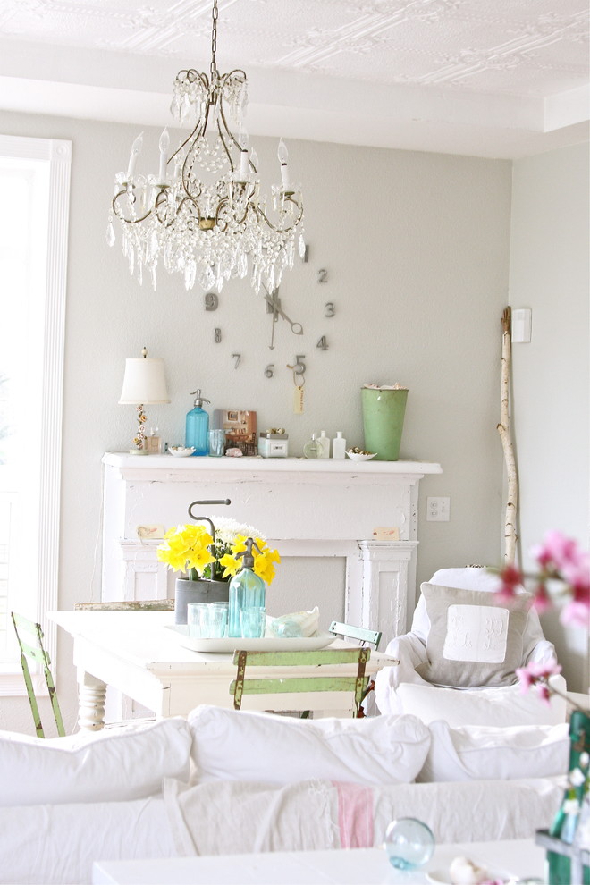 Martha Stewart Closets Dining Room Farmhouse with Bistro Chair Bottle Clock