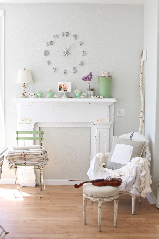 Martha Stewart Closets Living Room Eclectic with Birch Bistro Chair Bottles
