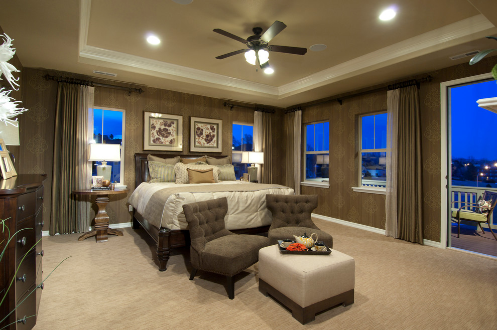 Master Bedroom Sets Bedroom Traditional with Bedding Carpet Ceiling Fan