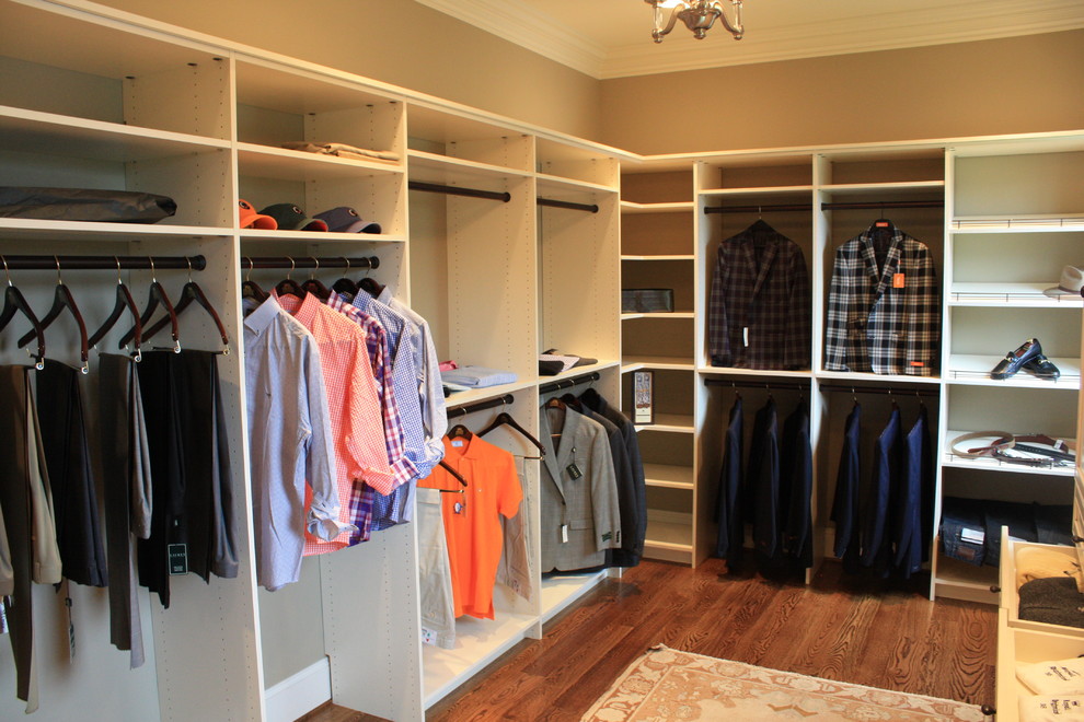 Master Closet Design Closet Traditional with Chandelier Custom Double Hang