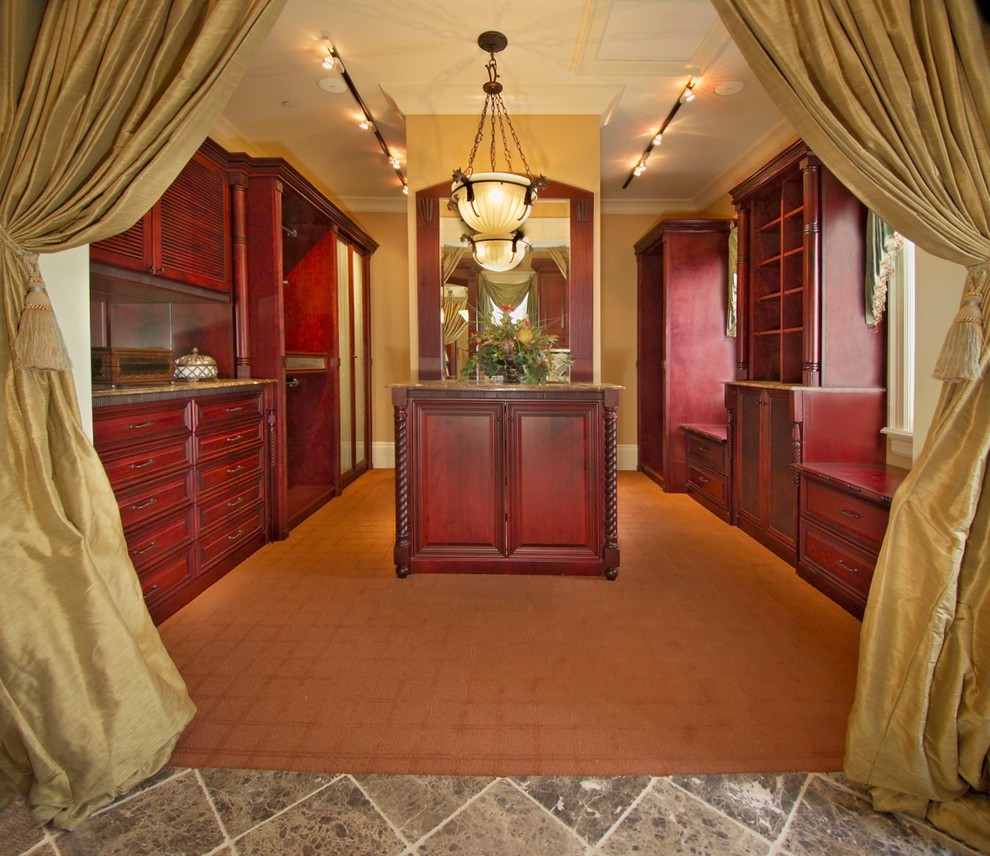 Master Closet Designs Closet Traditional with Caribbean Cherry Classic Design