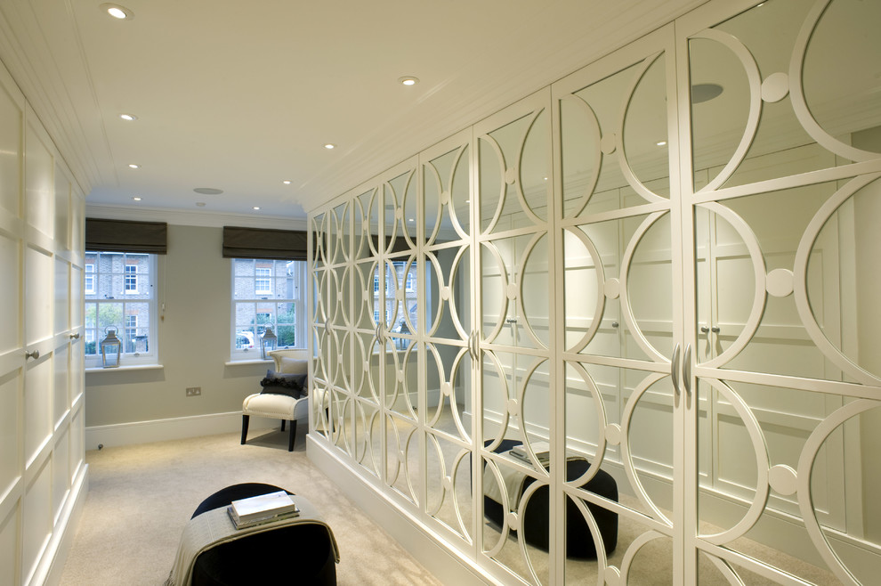 Master Closet Designs Closet Transitional with Black and White Black