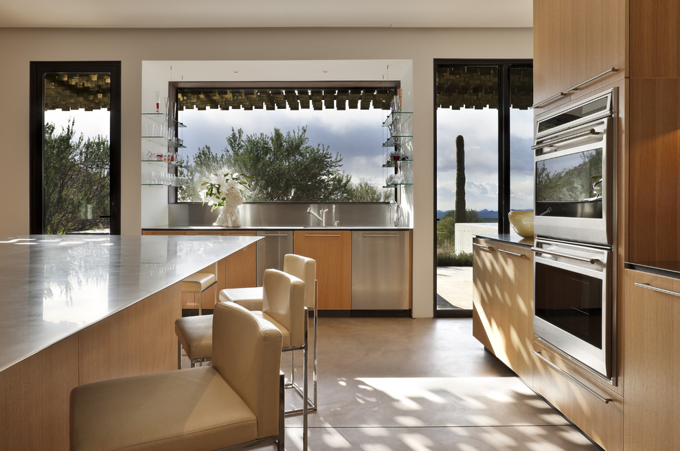 Matte Floor Finish Kitchen Modern with Andy Byrnes Arizona Breakfast