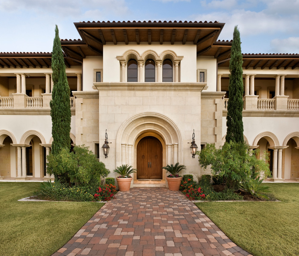 Mediterranean Home Decor Exterior Mediterranean with Arch Windows Arched Doorway